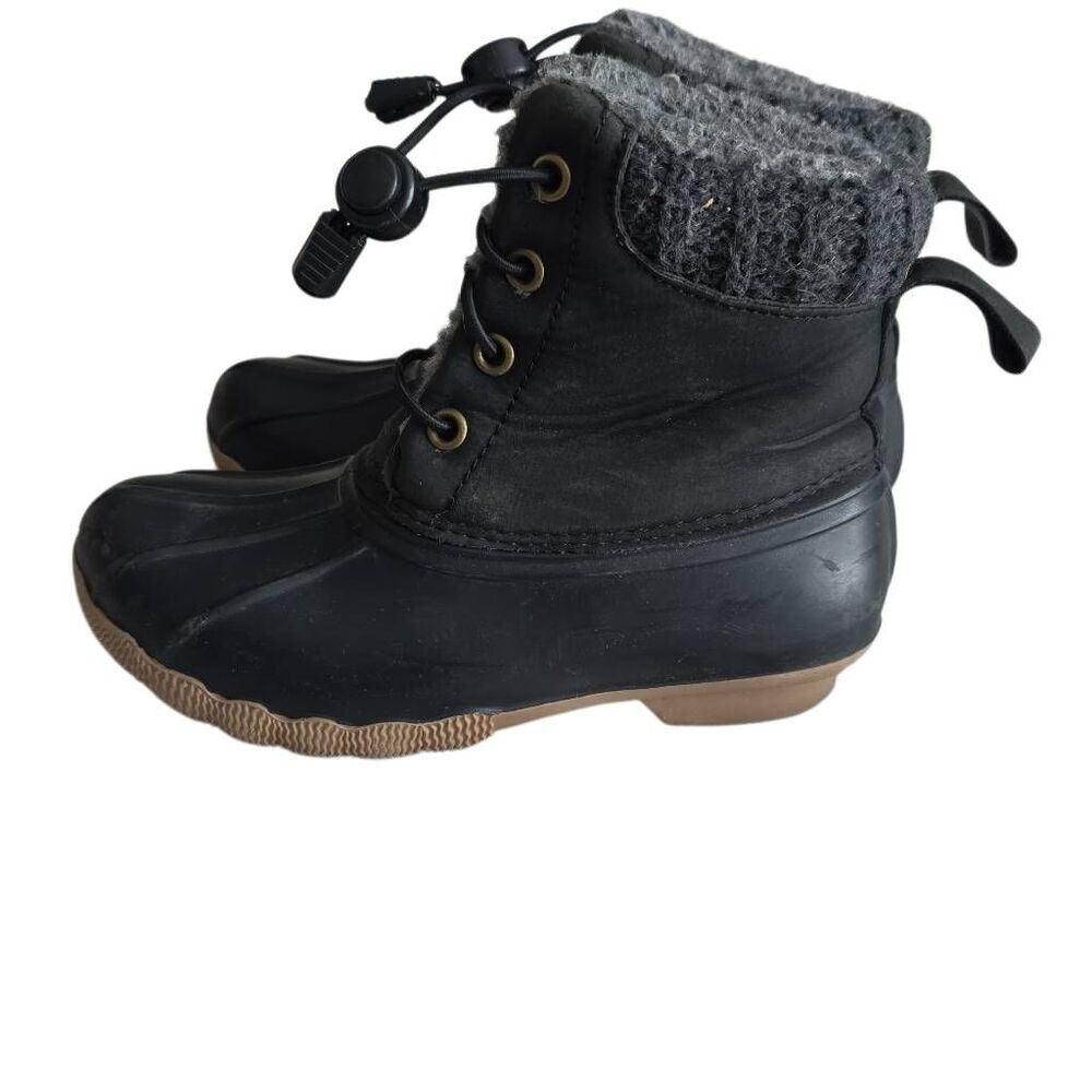 Fabkids Kids Size 11 Black Lined Duck Boots